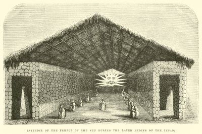 Intérieur du Temple du Soleil pendant les derniers règnes des Incas - Edouard Riou